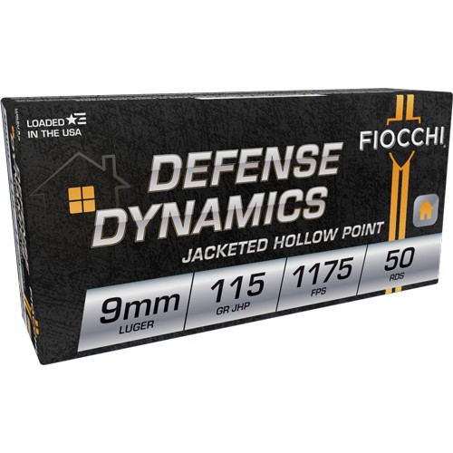 FIOCCHI 9MM LUGER 115GR JHP